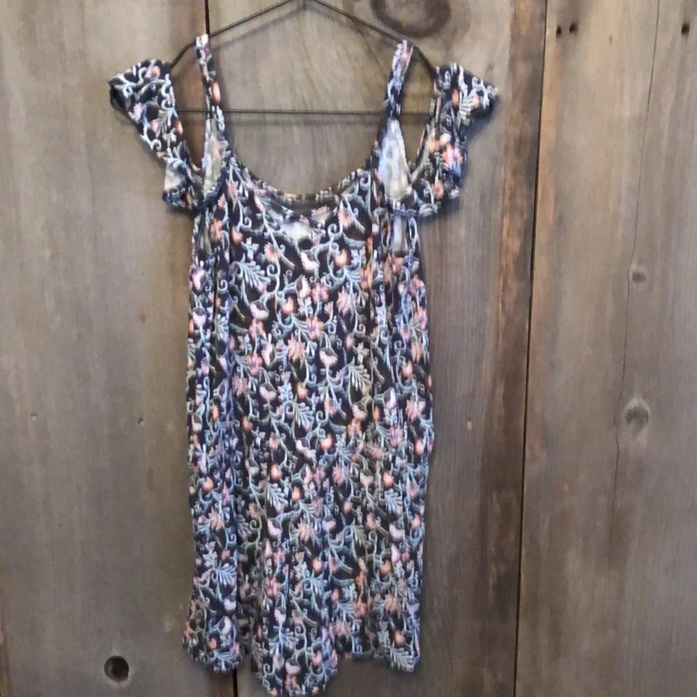 Aeropostale Floral Romper in Blue Size Small Juniors